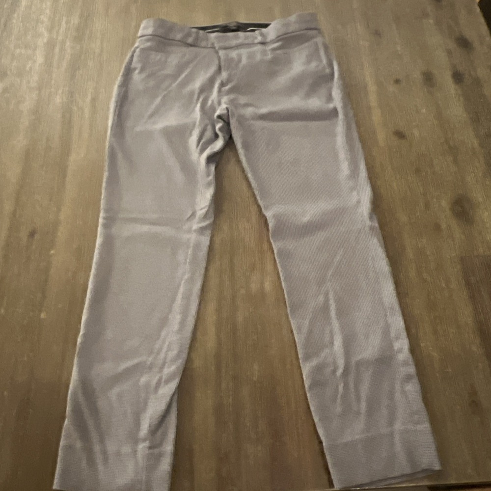 Banana Republic Sloan Slim Fit Crop Pants Stretch Navy And White Women's Size 2